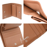 CHANEL シャネル マトラッセ コンパクトウォレット ブラウン AP3817 レディース カーフ 二つ折り財布 Aランク 中古 銀蔵