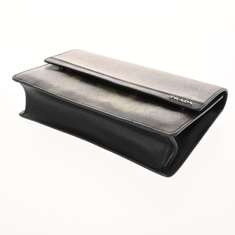 PRADA プラダ クラッチバッグ カモフラ柄 VR097P ユニセックス サフィアーノレザー クラッチバッグ Bランク 中古 銀蔵