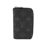 LOUIS VUITTON ルイヴィトン タイガラマ エクリプス ジッピーコインパースヴェルティカル ブラック M81662 メンズ モノグラムエクリプスキャンバス コインケース Aランク 中古 銀蔵