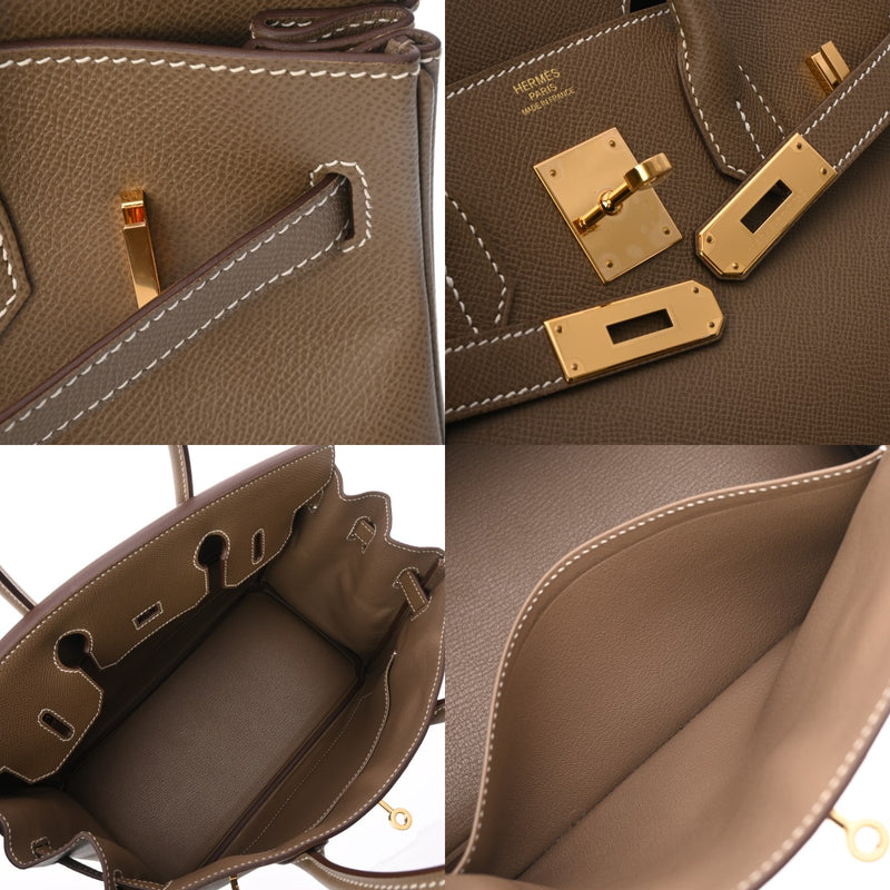 HERMES エルメス バーキン 30 エトゥープ Y刻印(2020年頃)  レディース ヴォーエプソン ハンドバッグ 新同 中古 銀蔵