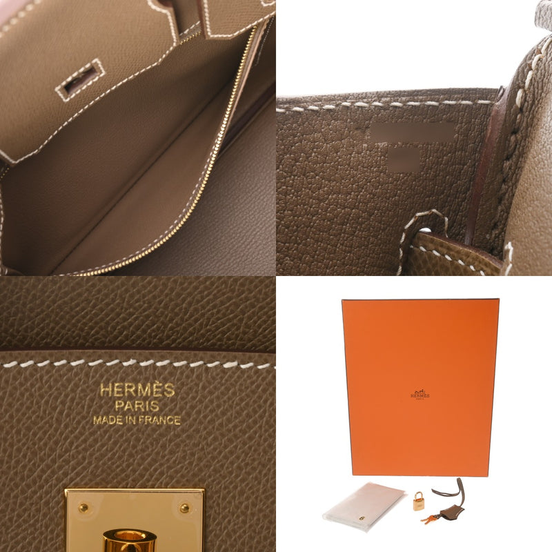 HERMES エルメス バーキン 30 エトゥープ Y刻印(2020年頃)  レディース ヴォーエプソン ハンドバッグ 新同 中古 銀蔵