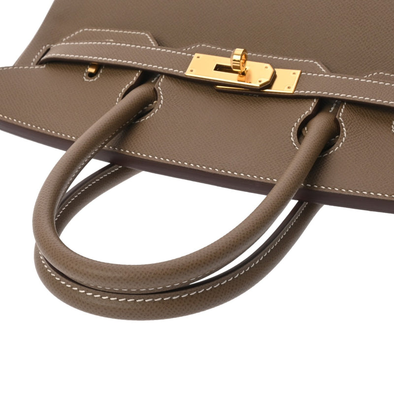 HERMES エルメス バーキン 30 エトゥープ Y刻印(2020年頃)  レディース ヴォーエプソン ハンドバッグ 新同 中古 銀蔵