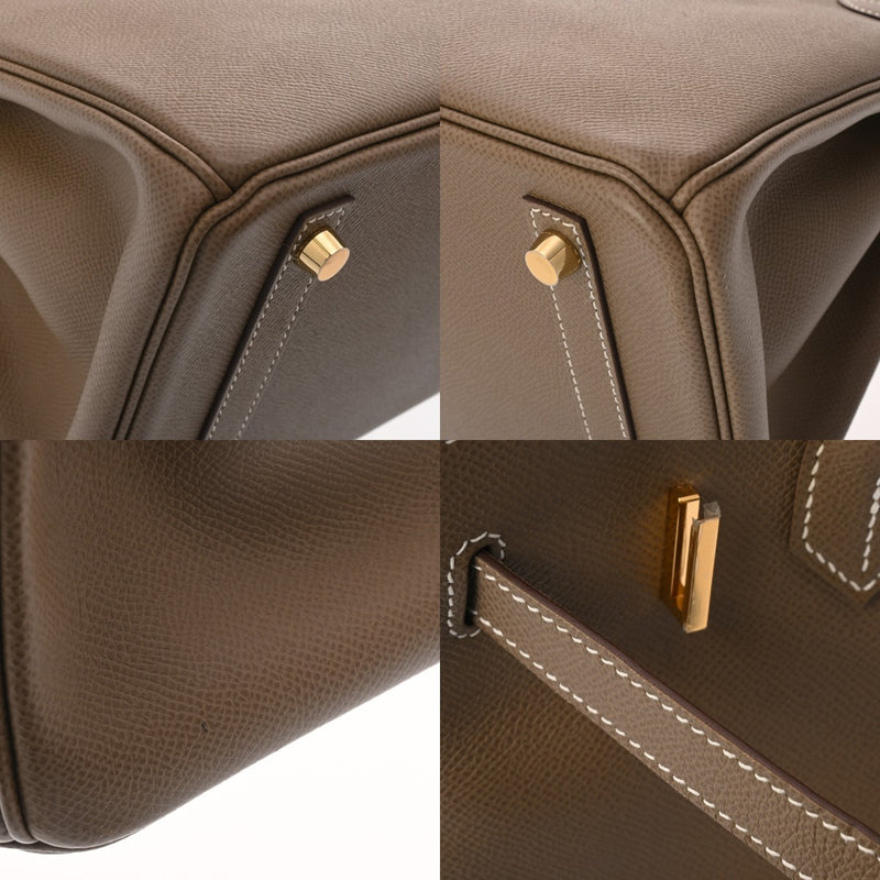 HERMES エルメス バーキン 30 エトゥープ Y刻印(2020年頃)  レディース ヴォーエプソン ハンドバッグ 新同 中古 銀蔵