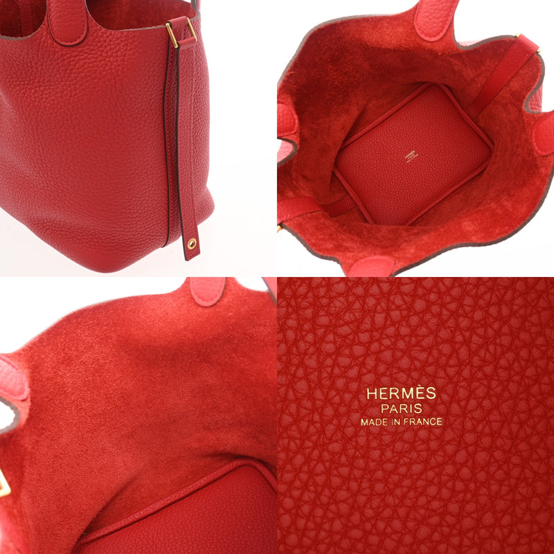 HERMES エルメス ピコタンロック PM  ヴァーミリオン U刻印(2022年頃) レディース トリヨンクレマンス ハンドバッグ 新同 中古 銀蔵