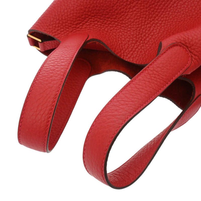 HERMES エルメス ピコタンロック PM  ヴァーミリオン U刻印(2022年頃) レディース トリヨンクレマンス ハンドバッグ 新同 中古 銀蔵