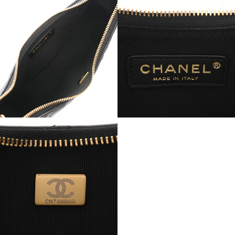 CHANEL シャネル マトラッセ ミニ ホーボーバッグ ブラック AS3917 レディース ラムスキン ショルダーバッグ ABランク 中古 銀蔵