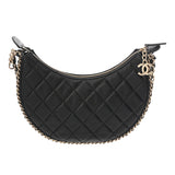 CHANEL シャネル マトラッセ ミニ ホーボーバッグ ブラック AS3917 レディース ラムスキン ショルダーバッグ ABランク 中古 銀蔵