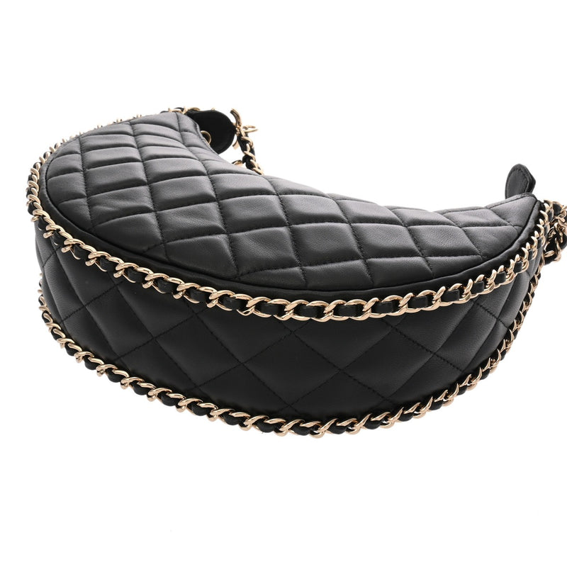 CHANEL シャネル マトラッセ ミニ ホーボーバッグ ブラック AS3917 レディース ラムスキン ショルダーバッグ ABランク 中古 銀蔵