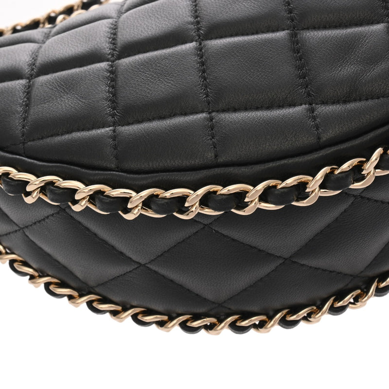 CHANEL シャネル マトラッセ ミニ ホーボーバッグ ブラック AS3917 レディース ラムスキン ショルダーバッグ ABランク 中古 銀蔵