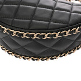 CHANEL シャネル マトラッセ ミニ ホーボーバッグ ブラック AS3917 レディース ラムスキン ショルダーバッグ ABランク 中古 銀蔵