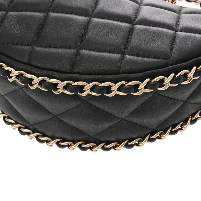 CHANEL シャネル マトラッセ ミニ ホーボーバッグ ブラック AS3917 レディース ラムスキン ショルダーバッグ ABランク 中古 銀蔵