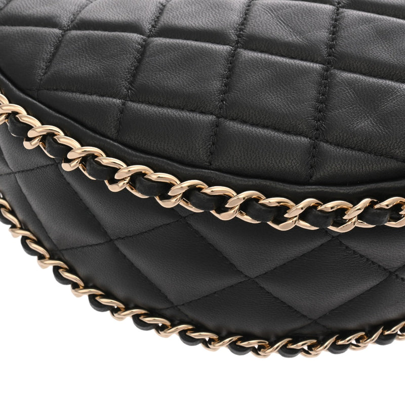 CHANEL シャネル マトラッセ ミニ ホーボーバッグ ブラック AS3917 レディース ラムスキン ショルダーバッグ ABランク 中古 銀蔵