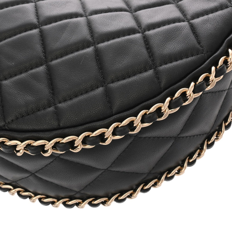 CHANEL シャネル マトラッセ ミニ ホーボーバッグ ブラック AS3917 レディース ラムスキン ショルダーバッグ ABランク 中古 銀蔵