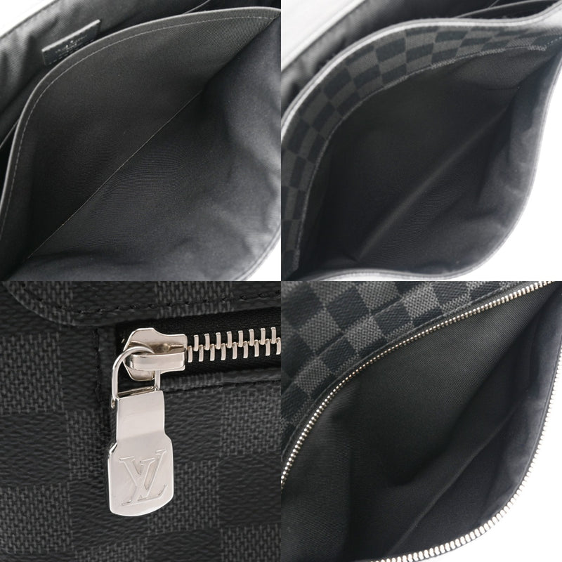 LOUIS VUITTON ルイヴィトン ダミエグラフィット ディストリクトNM MM 黒/グレー N41029 メンズ ダミエグラフィットキャンバス ショルダーバッグ ABランク 中古 銀蔵