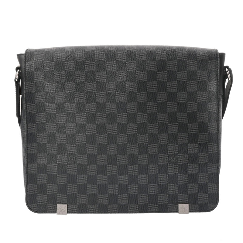 LOUIS VUITTON ルイヴィトン ダミエグラフィット ディストリクトNM MM 黒/グレー N41029 メンズ ダミエグラフィットキャンバス ショルダーバッグ ABランク 中古 銀蔵