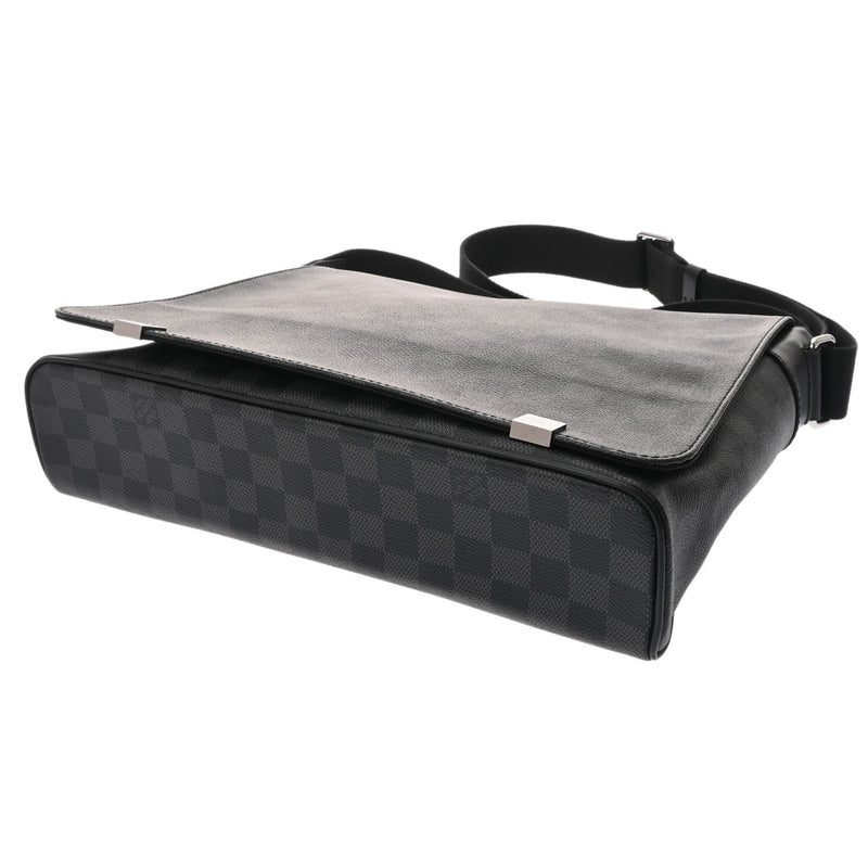 LOUIS VUITTON ルイヴィトン ダミエグラフィット ディストリクトNM MM 黒/グレー N41029 メンズ ダミエグラフィットキャンバス ショルダーバッグ ABランク 中古 銀蔵