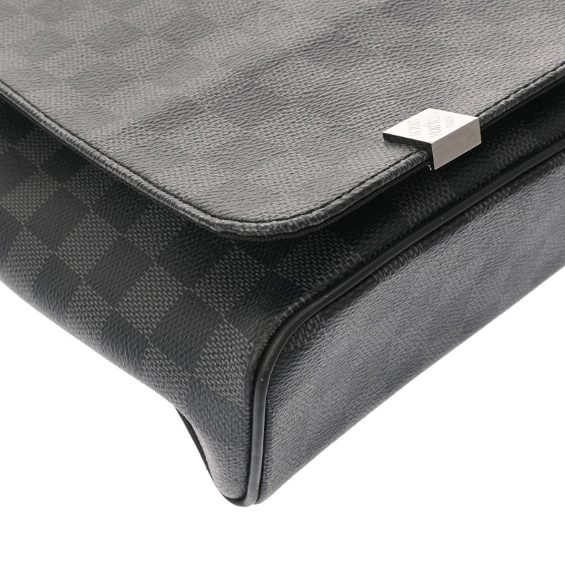 LOUIS VUITTON ルイヴィトン ダミエグラフィット ディストリクトNM MM 黒/グレー N41029 メンズ ダミエグラフィットキャンバス ショルダーバッグ ABランク 中古 銀蔵