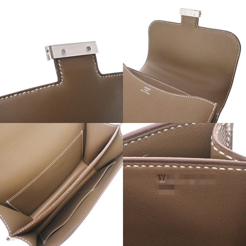 HERMES エルメス コンスタンス3 ミニ 18 ミロワール エトゥープ W刻印(2024年頃) レディース ヴォーエプソン ショルダーバッグ 新同 中古 銀蔵