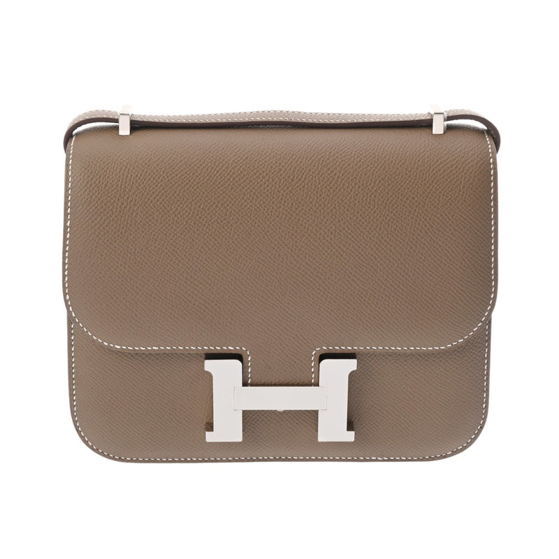 HERMES エルメス コンスタンス3 ミニ 18 ミロワール エトゥープ W刻印(2024年頃) レディース ヴォーエプソン ショルダーバッグ 新同 中古 銀蔵