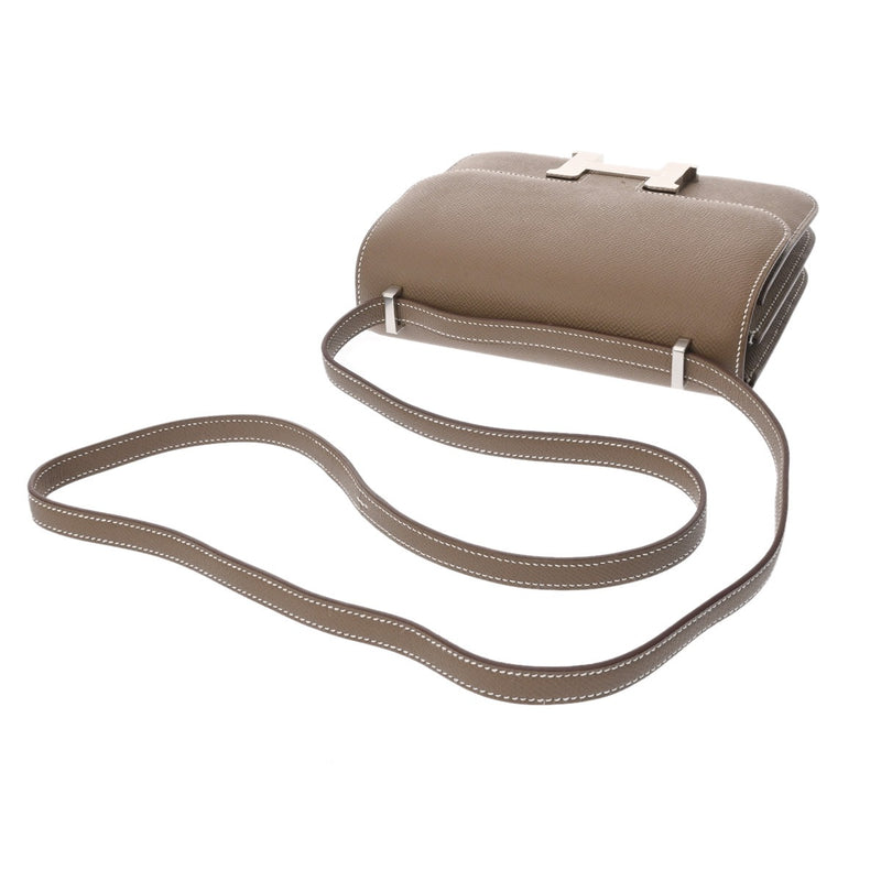 HERMES エルメス コンスタンス3 ミニ 18 ミロワール エトゥープ W刻印(2024年頃) レディース ヴォーエプソン ショルダーバッグ 新同 中古 銀蔵