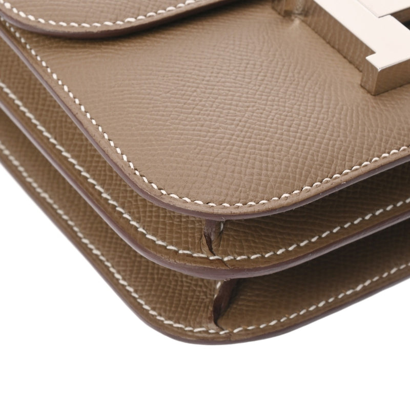 HERMES エルメス コンスタンス3 ミニ 18 ミロワール エトゥープ W刻印(2024年頃) レディース ヴォーエプソン ショルダーバッグ 新同 中古 銀蔵