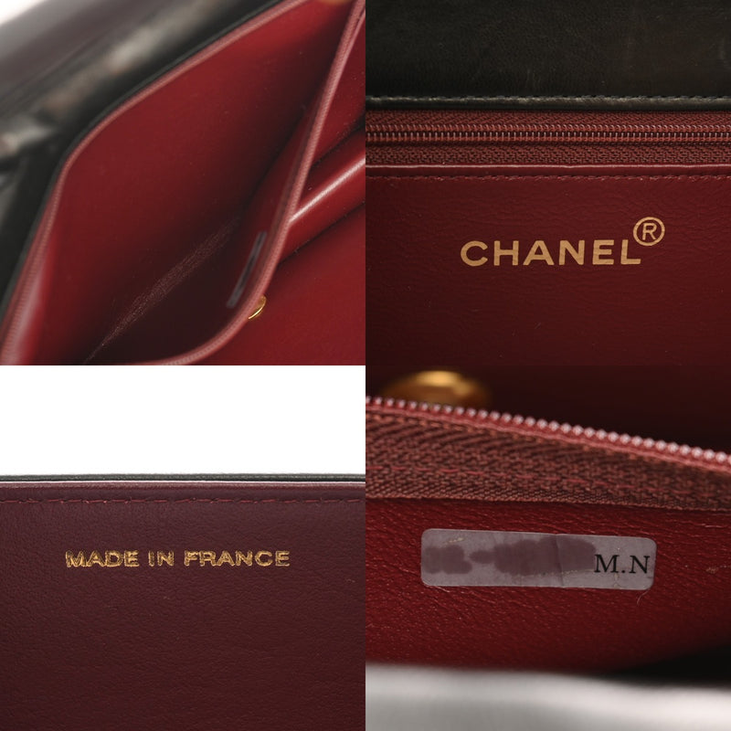 CHANEL シャネル マトラッセ プッシュロック  チェーンショルダー  23cm ブラック レディース ラムスキン ショルダーバッグ Bランク 中古 銀蔵