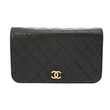 CHANEL シャネル マトラッセ プッシュロック  チェーンショルダー  23cm ブラック レディース ラムスキン ショルダーバッグ Bランク 中古 銀蔵
