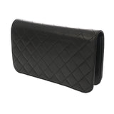 CHANEL シャネル マトラッセ プッシュロック  チェーンショルダー  23cm ブラック レディース ラムスキン ショルダーバッグ Bランク 中古 銀蔵