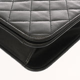 CHANEL シャネル マトラッセ プッシュロック  チェーンショルダー  23cm ブラック レディース ラムスキン ショルダーバッグ Bランク 中古 銀蔵