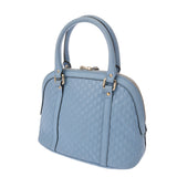 GUCCI グッチ マイクログッチシマ ハンドバッグ アウトレット ブルー 449654 レディース レザー 2WAYバッグ ABランク 中古 銀蔵