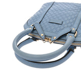 GUCCI グッチ マイクログッチシマ ハンドバッグ アウトレット ブルー 449654 レディース レザー 2WAYバッグ ABランク 中古 銀蔵