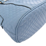 GUCCI グッチ マイクログッチシマ ハンドバッグ アウトレット ブルー 449654 レディース レザー 2WAYバッグ ABランク 中古 銀蔵