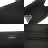 BALENCIAGA バレンシアガ ネイビーカバス S ブラック 339933 レディース キャンバス レザー ハンドバッグ 新同 中古 銀蔵