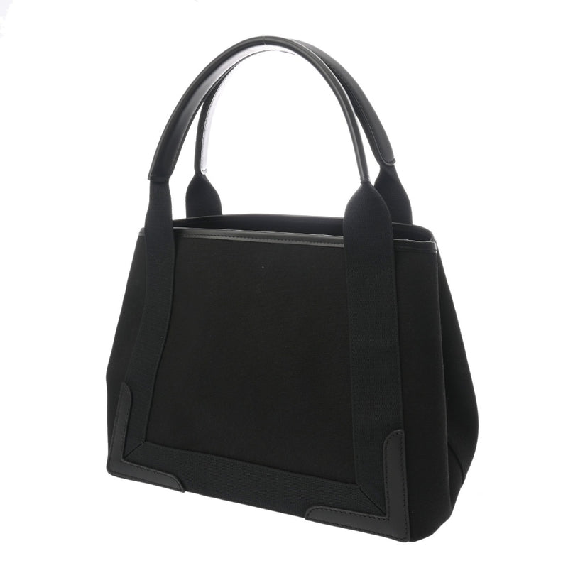 BALENCIAGA バレンシアガ ネイビーカバス S ブラック 339933 レディース キャンバス レザー ハンドバッグ 新同 中古 銀蔵