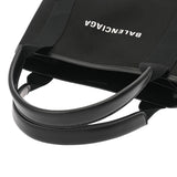 BALENCIAGA バレンシアガ ネイビーカバス S ブラック 339933 レディース キャンバス レザー ハンドバッグ 新同 中古 銀蔵