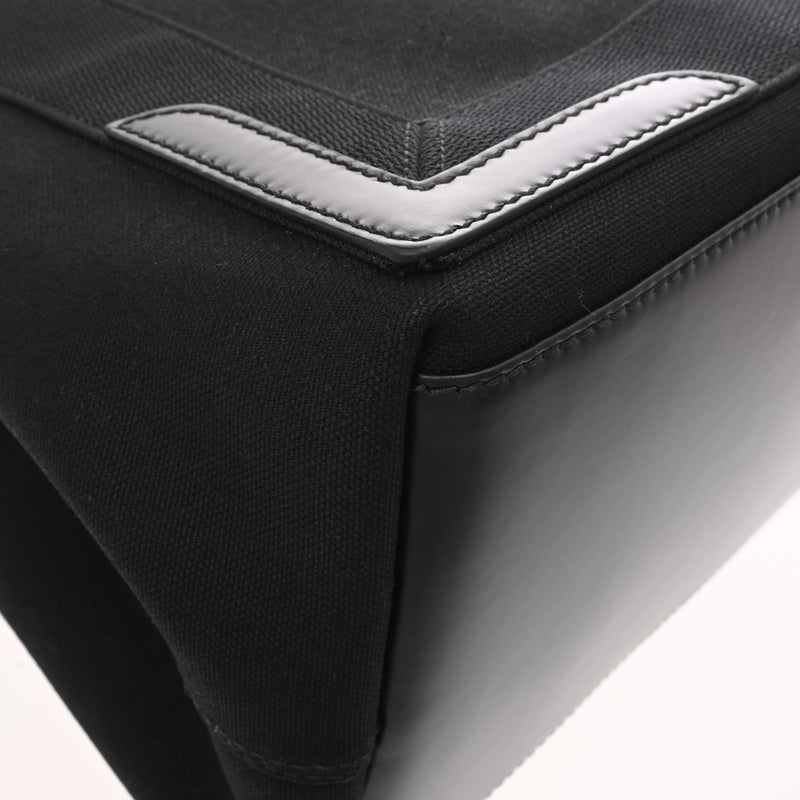 BALENCIAGA バレンシアガ ネイビーカバス S ブラック 339933 レディース キャンバス レザー ハンドバッグ 新同 中古 銀蔵