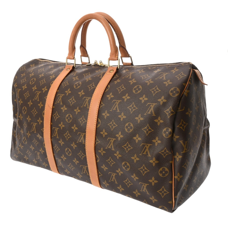 LOUIS VUITTON ルイヴィトン モノグラム キーポル 50 ブラウン M41426 ユニセックス モノグラムキャンバス ボストンバッグ Bランク 中古 銀蔵