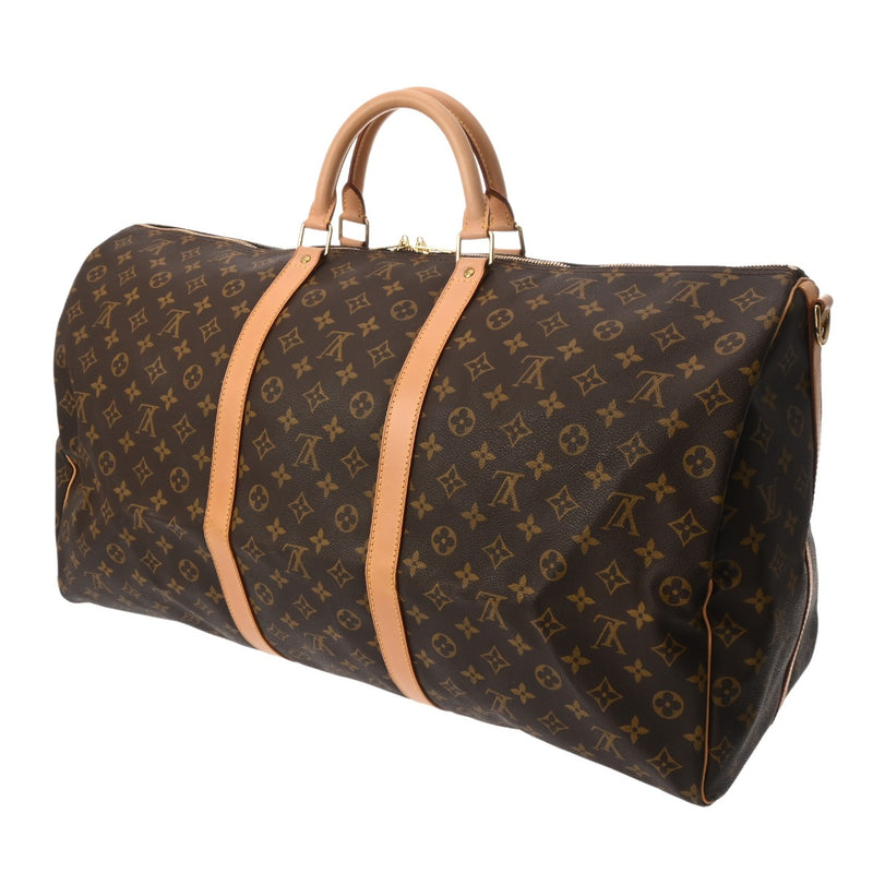 LOUIS VUITTON ルイヴィトン モノグラム キーポル バンドリエール 60 ブラウン M41412 ユニセックス モノグラムキャンバス ボストンバッグ ABランク 中古 銀蔵
