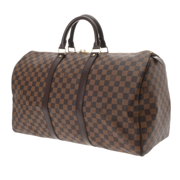 LOUIS VUITTON ルイヴィトン ダミエ キーポル50 ブラウン N41427 ユニセックス ダミエキャンバス ボストンバッグ ABランク 中古 銀蔵