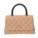 CHANEL シャネル マトラッセ トップハンドル XS 2WAY ベージュ/ボルドー A92990 レディース キャビアスキン/リザード ハンドバッグ Aランク 中古 銀蔵