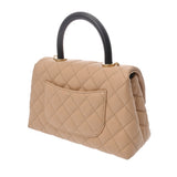 CHANEL シャネル マトラッセ トップハンドル XS 2WAY ベージュ/ボルドー A92990 レディース キャビアスキン/リザード ハンドバッグ Aランク 中古 銀蔵