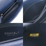 CHANEL シャネル マトラッセ トップハンドル フラップバッグ XS 2WAY ネイビー/ボルドー A92990 レディース キャビアスキン リザード ハンドバッグ Aランク 中古 銀蔵