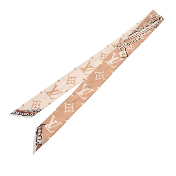 LOUIS VUITTON ルイヴィトン バンドーBB アルティメット ベージュ M77777 レディース シルク100％ スカーフ ABランク 中古 銀蔵