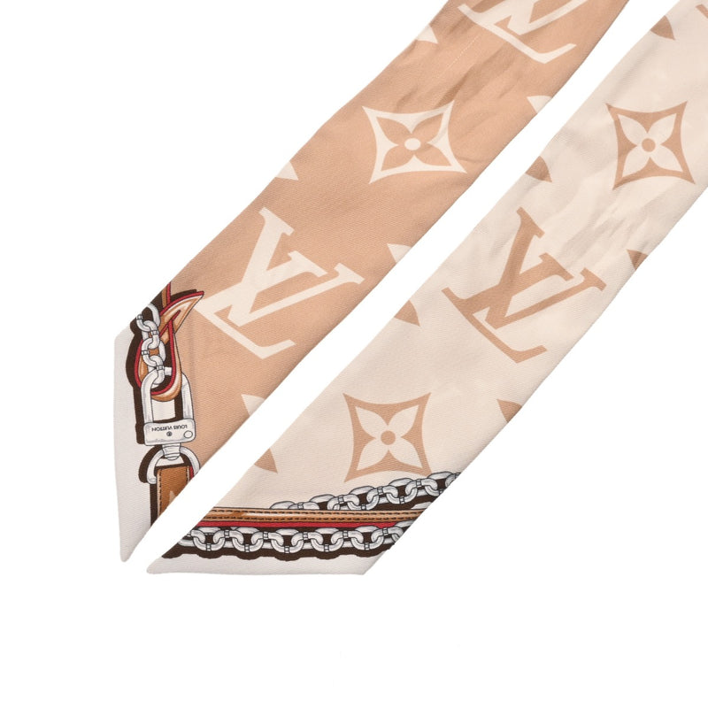 LOUIS VUITTON ルイヴィトン バンドーBB アルティメット ベージュ M77777 レディース シルク100％ スカーフ ABランク 中古 銀蔵