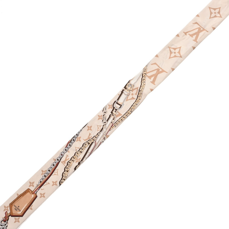 LOUIS VUITTON ルイヴィトン バンドーBB アルティメット ベージュ M77777 レディース シルク100％ スカーフ ABランク 中古 銀蔵