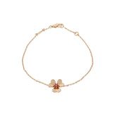 VAN CLEEF & ARPELS ヴァンクリーフ＆アーペル フリヴォル ミニ ルビー VCARP7S900 レディース K18ピンクゴールド PG ブレスレット Aランク 中古 銀蔵