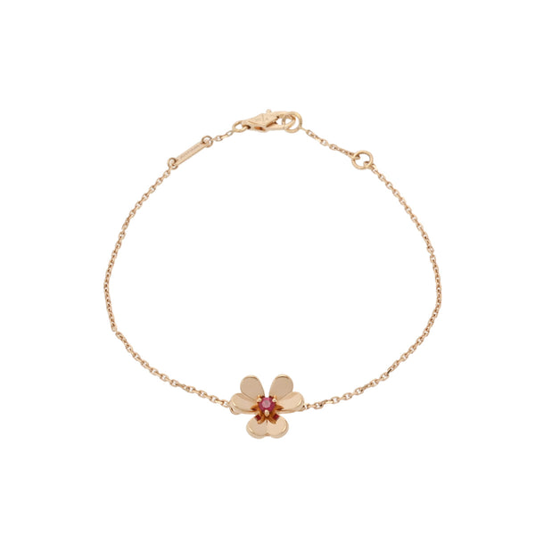VAN CLEEF & ARPELS ヴァンクリーフ＆アーペル フリヴォル ミニ ルビー VCARP7S900 レディース K18ピンクゴールド ブレスレット Aランク 中古 銀蔵