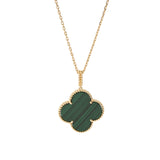 VAN CLEEF & ARPELS ヴァンクリーフ＆アーペル マジックアルハンブラ ロング マラカイト レディース K18イエローゴールド ネックレス Aランク 中古 銀蔵