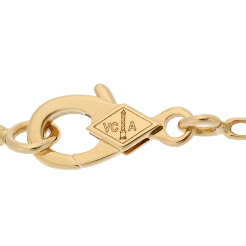 VAN CLEEF & ARPELS ヴァンクリーフ＆アーペル マジックアルハンブラ ロング マラカイト レディース K18イエローゴールド ネックレス Aランク 中古 銀蔵