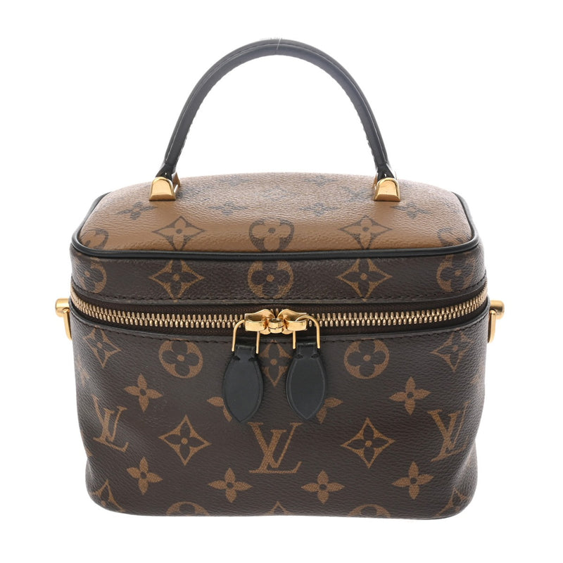 LOUIS VUITTON ルイヴィトン モノグラムリバース ヴァニティ NV PM 2WAY チェーンショルダー 旧型 ブラウン M45165 レディース モノグラムキャンバス ハンドバッグ ABランク 中古 銀蔵